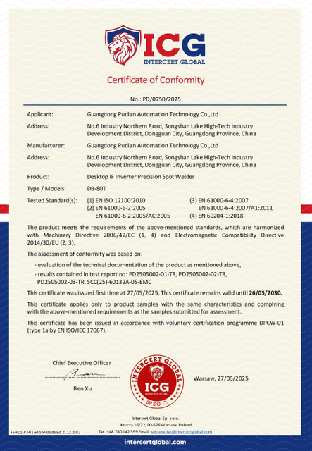 CE - Desktop punktsveisemaskin DB-80T