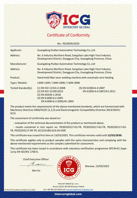 CE - Lasersveising LWM1500-3000